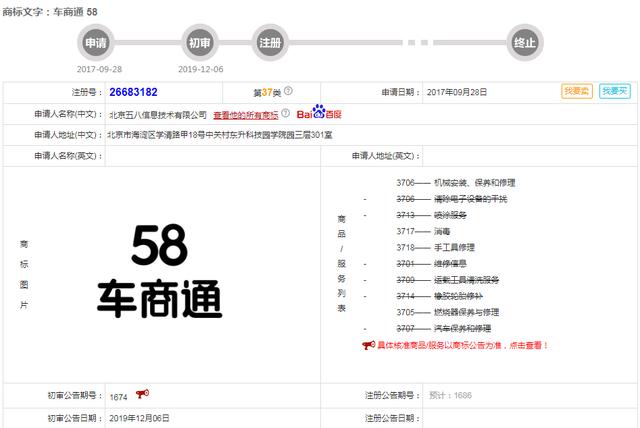 好難！58同城申請“車商通”商標被駁回，原因竟是…