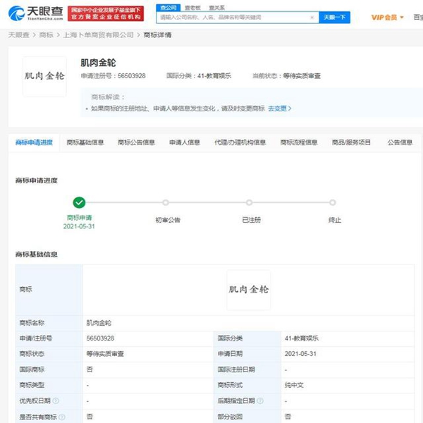 大司馬“肌肉金輪”梗爆火！商標(biāo)卻是被搶注了！