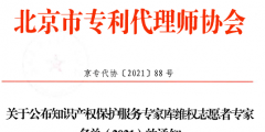 世譽鑫誠合伙人李世端入選北京市知識產權服務專家庫名單