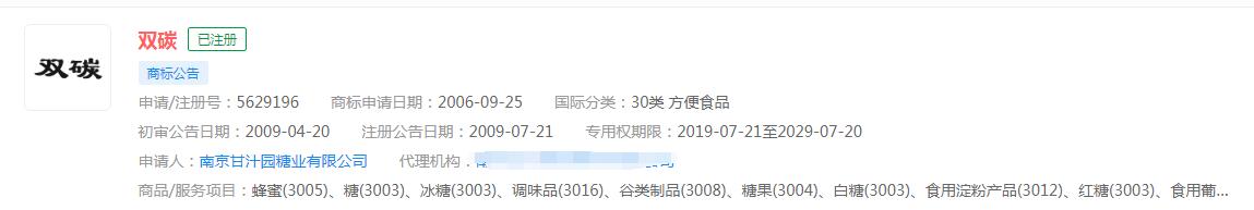 保險業為實現“雙碳”目標，雙碳已成功注冊商標，分類涉及方便食品