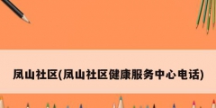 鳳山社區(鳳山社區健康服務中心電話)